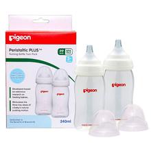 Pigeon Peristaltic Plus Nursing Bottle WN PP 240ml (M Size) Twin Pack