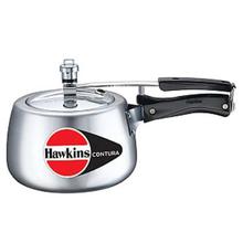 Hawkins Silver Aluminum Pressure Cooker With Free Recipe Book - 1.5 Litres