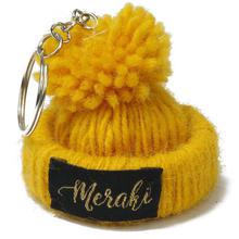 Yellow Woolen Hat Designed Key Ring