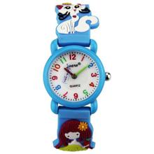 Girls Watch Cute Cartoon Wristwatch With 3D Cat And Girl Rubber Band