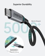 USB C To USB C Cable (100W) 6ft Braided Fast Charging Cable Type C Cable ( XCC-1002-BK Choetech