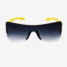 Rectangular Shaped Black Lens Sunglasses For Kids - Yellow