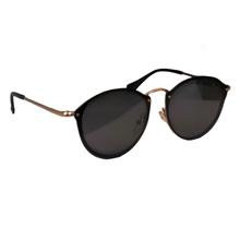 UV Protected Round Unisex Sunglasses (Black)