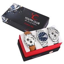 Youth Club Casual Combo Analogue Blue Silver Dial Watch