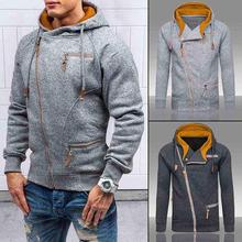 New Fashion Mens Sweater Men Zipper AutumnSolid Knitted