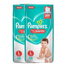 Pampers New Diapers Pants Monthly Pack, Large (92 Count)