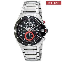 Titan Black Dial Chronograph Watch For Men - 90030NM01