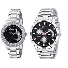 Rich Club Analogue Black Dial Men's & Women's Couple Watch