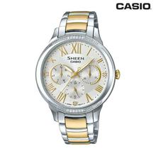 Casio Sheen Round Dial Chronograph Watch For Women-SHE-3058SG-7AUDR