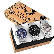 Vills Laurrens Combo of 3 Analogue Multicolour Men's Watches