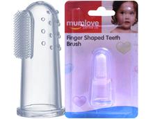 Silicone Finger Shaped Tooth Brush Specially Made for Babies (Transparent)