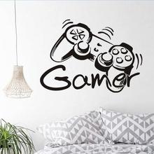 Gamer With Controller Decal Sticker Wall Design Gamer Cool Funny  Wall Sticker