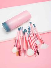 Ombre Handle Makeup Brush With Case 13pcs