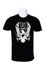 Wosa - KING IN NORTH Black Printed T-shirt For Men