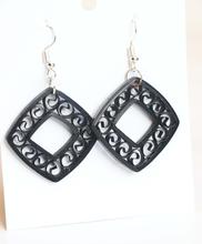 Handmade Rhombus Design Paper Earring