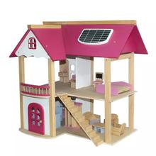 Pink Wooden Doll House For Kids