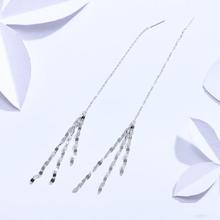 Sterling silver earrings _ Wanying jewelry multilayer tassel