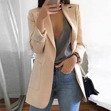 Womens Casual Blazer Jacket Coat Outwear Suit Slim Business Lapel