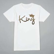 Black/Golden And White/Golden  King Printed T-Shirt For Men