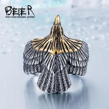 BEIER New Unique Jewelry Stainless Steel Biker Eagle Ring