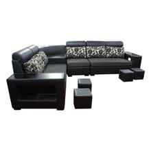 Sunrise Furniture HS-28 L-Shape Wooden Sectional Sofa - Black