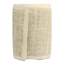 Beige Textured Bi-Fold Hemp Wallet For Men