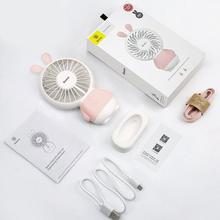 USB Charging Fan Home Mini Office Handheld Rabbit Fans