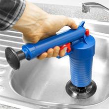 Air Drain Blaster Pump Plunger Sink Pipe Clog Remover Toilets Bathroom Kitchen Cleaner - Random Color