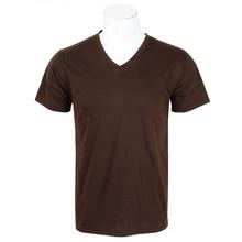 Brown V-Neck T-Shirt For Men