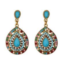 indian jewelry Trendy Crystal Statement Earrings Wedding Drop Earrings Women Party Hanging Earrings Jewelry Wholesale