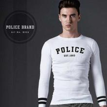 Police B349 Big Size Round Neck T-shirt For Men- White