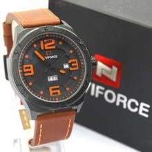 NF9100 Date/Day Function Analog Watch for Men - Orange