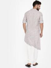 Freehand Men Pink & White Striped Kurta with Pyjamas