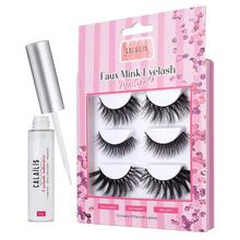 CALAILIS False Eyelash, Eye Makeup Lash 3D Faux Mink Fake