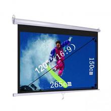 Manual Projector Screen 120 inch diagonal 16:9 wide angel HD ratio