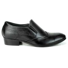 Black Lace Free Brogue Formal Shoes For Men