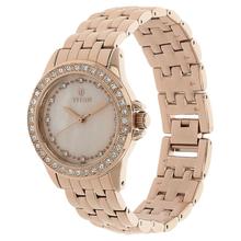 Titan Purple - Glam Gold Analog Mother of Pearl and Pink Dial Women's Watch - 9798WM01