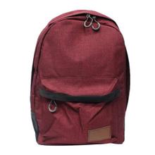 Maroon Zippered Casual Backpack (Unisex)