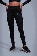 Black Polyester/Elastane Aspire Leggings For Women