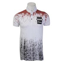 White/Red Printed T-Shirt For Men