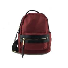 Red Zippered Casual Backpack for women