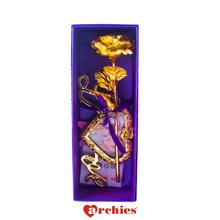 ARCHIES Golden Rose With Love Heart Gift Box