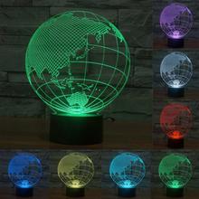 Asia Style 3D Touch Switch Control LED Light , 7 Color Discoloration Creative Visual Stereo Lamp Desk Lamp Night Light