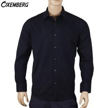 Oxemberg Blue Black Slim Fit Shirt For Men