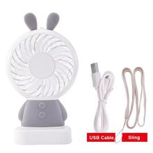 Mini USB Fan Portable Hand Fan with LED night light