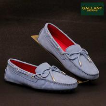 Gallant Gears Light Blue Leather Loafers For Women - ( HX10 )