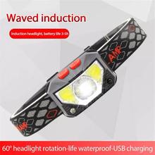 Powerfull 6000lms LED Headlamp Rechargeable Body Motion Sensor Head Light Torch Lamp USB By Shophill