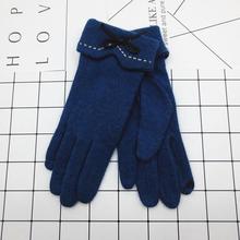 Fashion Elegant Female Wool Touch Screen Gloves Winter Women