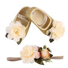 girl Crib Shoes Infant Kid Girl Soft Sole Cute Flower Shoes