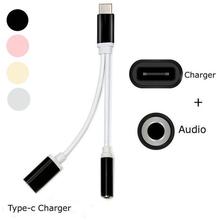 USB Type-C To 3.5mm Jack Headphone Audio Splitter Converter Charge Adapter Cable